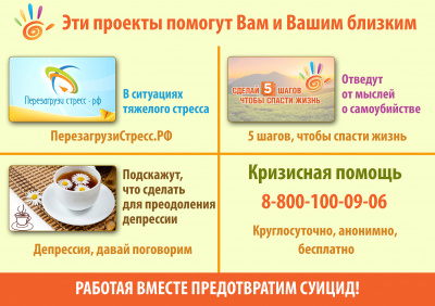 Материалы по профилактике суицидального поведения